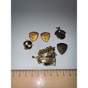 Lot Of (6) Vintage WIBC Bowling Brooch Pins And Charm